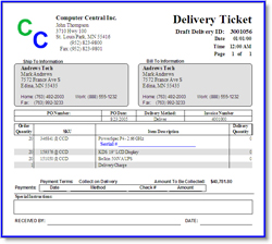 Delivery Ticket